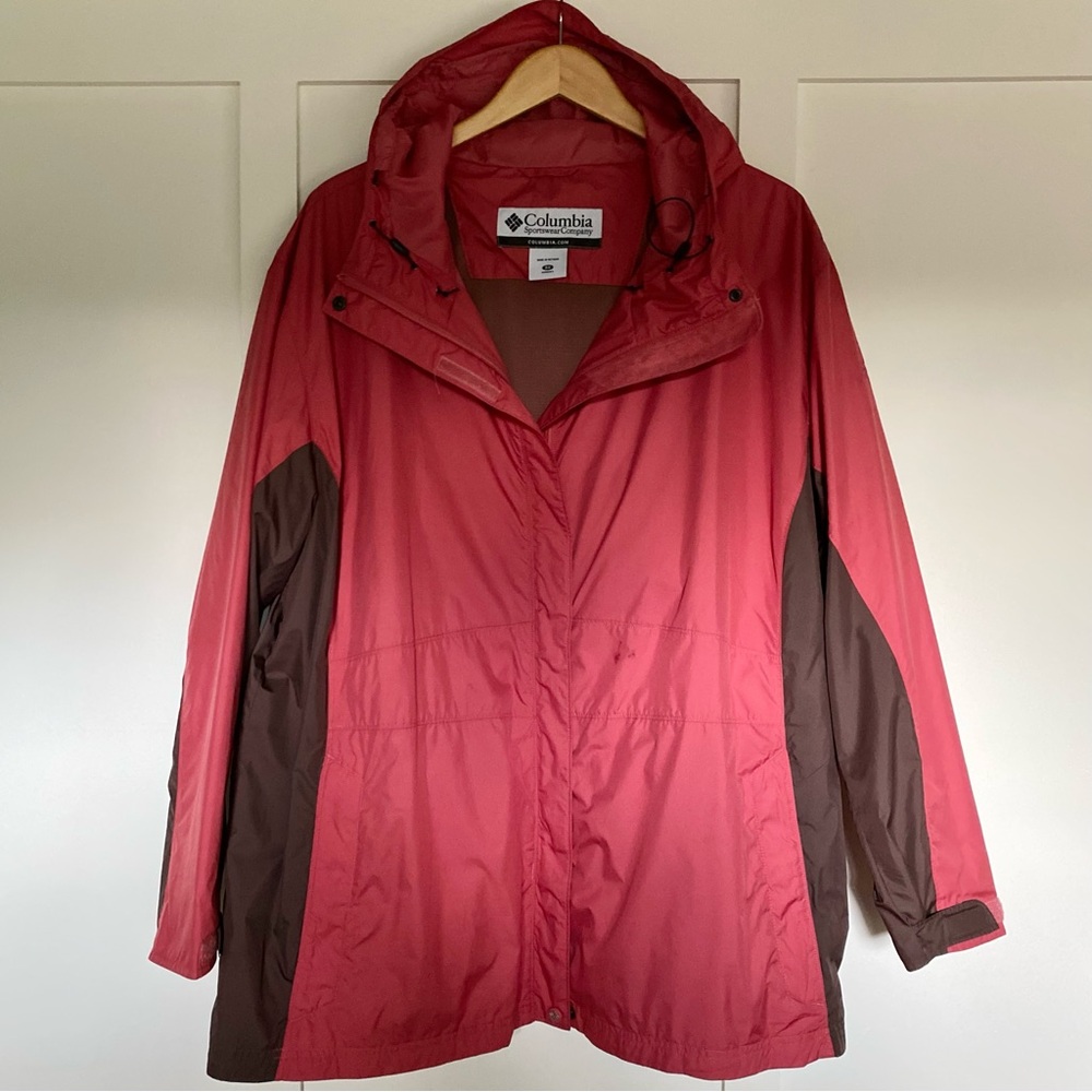 COLUMBIA Zip-Up Hood Jacket Coat Windbreaker